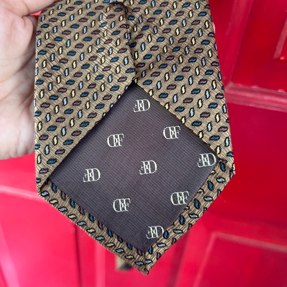 Daniel De Fasson Men's Tie Brown Handmade Silk Wedding Professional Prom Formal - Picture 5 of 5